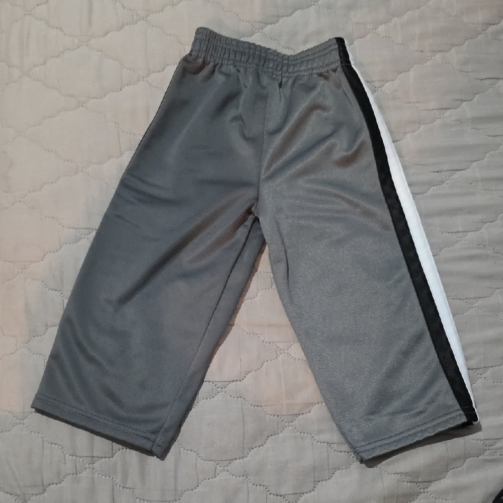 Garanimals Gray Kids Joggers with Black and White Stripes, 18m